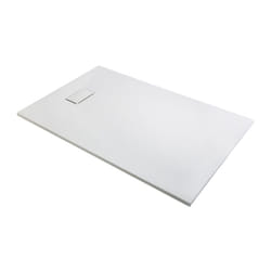 Receveur de douche - Gaïa Odyssea Extra-plat - Blanc effet pierre - l. 140 cm - l. 90 cm