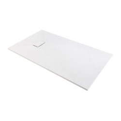 Odyssea - Receveur de douche - Gaïa Extra-plat - Blanc effet pierre - l. 120 cm - l. 80 cm