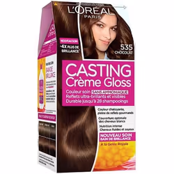 Coloration - LOréal - Casting Crème Gloss - Chocolat 535 - Sans ammoniaque - Brillance glossy