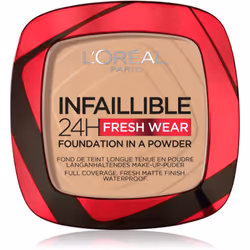 N’hésitez pas et essayez la nouvelle génération de fond de teint en forme du fond de teint poudre L’Oréal Paris Infaillible Fresh Wear 24h. Vous serez époustouflé par sa texture légère et agréable qui se fond littéralement dans votre peau. Il vous garantira un effet haute couvrance en cachant toutes les imperfections de votre peau et une résistance à tous les défils quotidiens