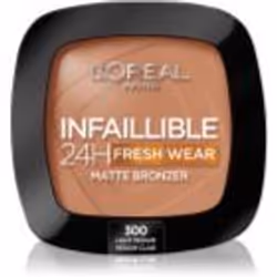 Offrez-vous un effet bonne mine ensoleillée qui dure toute la journée. La poudre bronzante L'Oréal Paris Infaillible Fresh We ...