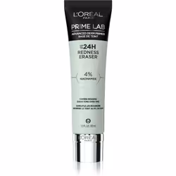 La base L’Oréal Paris Prime Lab 24H Redness Eraser lisse parfaitement la peau, la prépare à l’application du fond de teint et ...