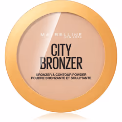 La poudre bronzante et sculptante Maybelline City Bronzer met naturellement en valeur vos traits et donne à votre visage un aspect sain et bronzé. Après utilisation