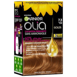 Coloration permanente - GARNIER - Olia - Blond doré - Sans ammoniaque - Cheveux secs