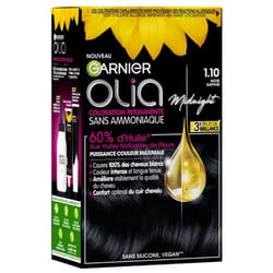 Coloration cheveux - Garnier - Olia - Noir - Sans ammoniaque - Crème