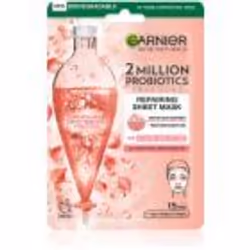 Pour une peau éclatante de beauté et de santé. Le masque en tissu réparateur Garnier SkinActive 2 Million Probiotics Fraction ...
