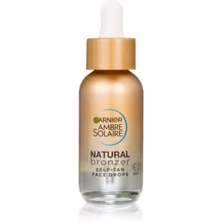 Plus besoin de soleil pour un teint hâlé à la perfection. Les gouttes autobronzantes pour le visage Garnier Ambre Solaire Nat ...