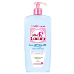 Nettoyant CADUM Lait/Eau pour Bébé à l'Huile d'Amande Douce Bio 750 ml - Soin Lavant Doux pour le Bain et la Toilette