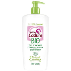 Cadum Bébé Gel Lavant Corps & Cheveux Bio Natural Caresse 750ml