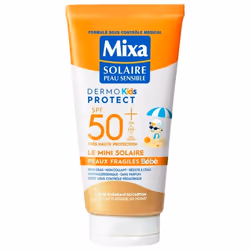 Lait solaire - Mixa - Dermo Protect Kids - SPF50+ - 50ml - Non gras - Résistant à leau