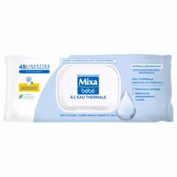 Mixa Lingettes Bébé à leau Thermale x48