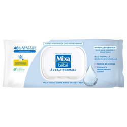 Mixa Lingettes Bébé à leau Thermale x48
