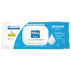 Mixa Lingettes Bébé à Leau Nettoyante x48