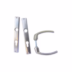 Ensemble alu plaque étroite Ovalfiliz PRODIF - 25 mm - clé i - Champagne - Ép.38/47 Entrx70 F/vis bois - 675317 - . - Produit ...
