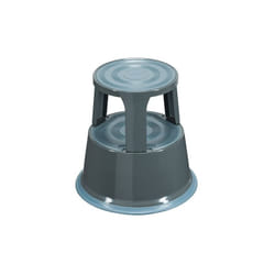 Sans Marque - Tabouret marchepied roulant métal 2 marches - gris - Maxiburo