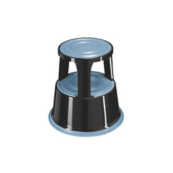 Sans Marque - Tabouret marchepied roulant métal 2 marches - noir - Maxiburo
