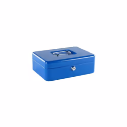 Coffret caisse tout métal laqué. Casier à monnaie 6 compartiments, amovible, en ABS. Serrure de sécurité, fournie avec 2 clés ...