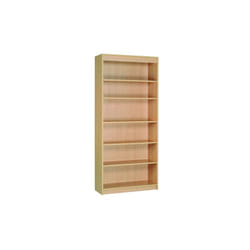 Bibliothèque haute 200x90 cm de bureau hêtre - blocs tiroirs et portes battantes en option - Maxiburo