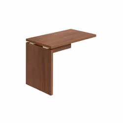 Bureau droit au design italien des années 70 Structure : Plateau alvéolaire épaisseur 38 mm décor chêne clair, noir ou wengué ...