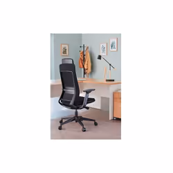 Un siège aux lignes simples et harmonieuses. Chaise de bureau avec dossier en maille. Mécanisme synchrone autorégulé, réglage ...