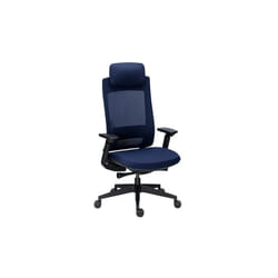 Chaise de bureau Garvey dossier maille avec têtière - bleu - Maxiburo