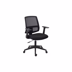 Idéal pour le télétravail : il est confortable, compact et sobre. Assise tissu. Dossier maille noir pour préserver le dos et  ...