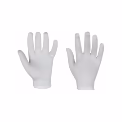 Gants blancs de précision 93% coton et 7% elasthane avec couture pour le travail minutieux dans un environnement propre. Perm ...
