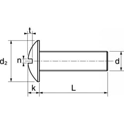 Acton - Vis à métaux tête ronde large -poelier- fendue - Inox A2 4x10 mm - Boîte de 200