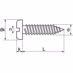 Acton - Vis à tole tête cylindrique large fendue - Inox A2 3,9x13 mm - Boîte de 200 - Vue supplémentaire 2