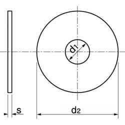 Acton - Rondelle plate extra large - Type ll - Inox A2 Ø20 mm - Boîte de 25