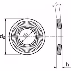 Acton - Rondelle conique striée serie moyenne - Inox A2 Ø5 mm - Boîte de 200 - Vue supplémentaire 2
