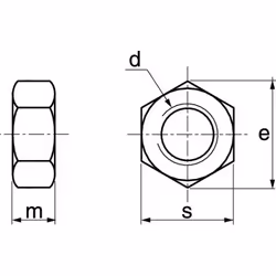 Acton - crou hexagonal Inox - ø 16 mm - Boîte de 50
