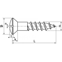 Acton - Vis à bois tête fraisée bombée fendue - Inox A4 3x12 mm - Boîte de 200