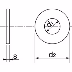 Acton - Rondelle plates moyenne - Type m - Inox A4 Ø14 mm - Boîte de 50