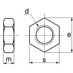 Acton - Ecrou bas hexagonal - Inox A4 M10 - Boîte de 100