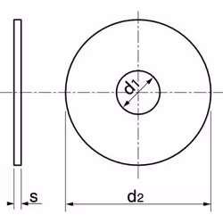 Rondelle plate extra large - Type ll - Inox A2 Ø27 mm - Boîte de 10