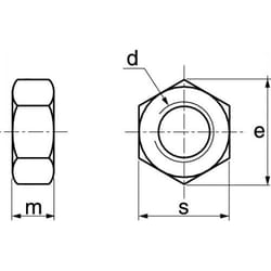 Ecrou hexagonal - Filetage métrique pas fin - Inox A2 din 934 M24 - Pas de 150 - Boîte de 10