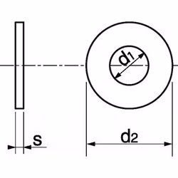 Acton - Rondelle plate moyenne - Type m - Inox A2 d6 mm - Boîte de 50