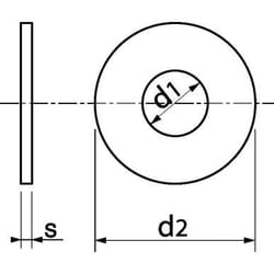 Rondelle plate large - Type L - Inox A2 d3 mm - Boîte de 100