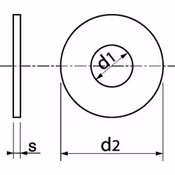 Acton - Rondelle plate large - Type l - Inox A2 d8 mm - Boîte de 50
