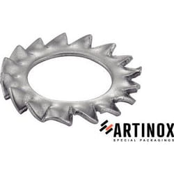 Acton - Rondelle -Eventail- à dentures exterieures - Inox A2 d4 mm - Boîte de 100