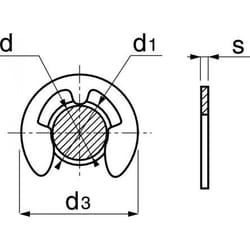 Acton - Bague d'arrêt pour arbre - Inox A4 d8 mm - Boîte de 100