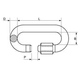 Acton - Maillon rapide A4 10mm boîte de 5 6474510 - Noir