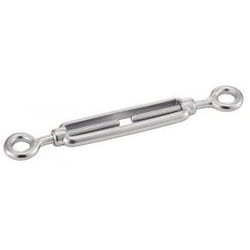 Tendeur oeil-oeil - inox - Longueur: 200 - 290 mm - Diamètre: 8 mm - Charge Travail: 140 kg - Charge Rupture: 560 kg