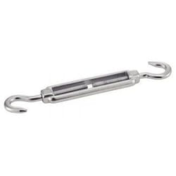 Tendeur crochet-crochet - inox - Longueur: 240 - 360 mm - Diamètre: 10 mm - Charge Travail: 200 kg - Charge Rupture: 800 kg