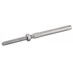 Embout fileté à sertir - Pas à droite avec écrou - Inox A4 3/M6 - Boîte de 10