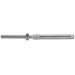 Embout fileté à sertir - Pas à droite avec écrou - Inox A4 3/M6 - Boîte de 10