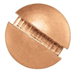 Acton - Vis à métaux tête fraisée fendue - Laiton 8x25 mm - Boîte de 100