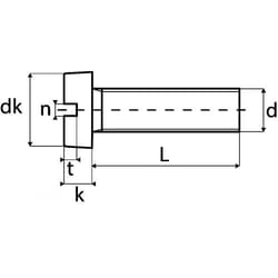 Acton - Vis tête cylindrique fendue - Nylon 6.6 3x6 mm - Boîte de 200