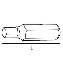 Acton - Embout de vissage hexagonal - Acier 2,5/25 - Boîte de 10